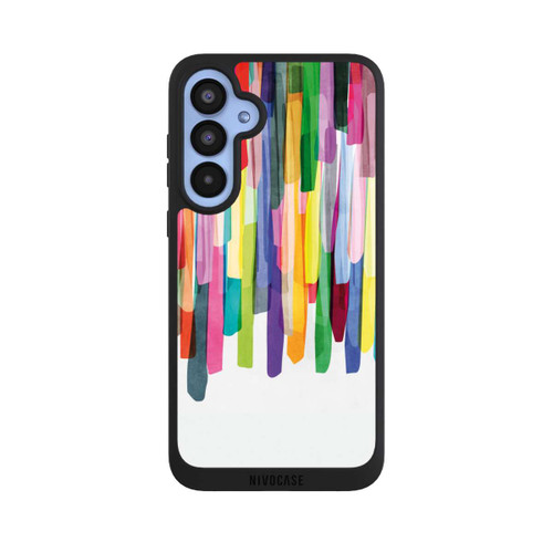 Samsung Galaxy A55 5G NIVOpure Bunte Streifen Weißer Hintergrund