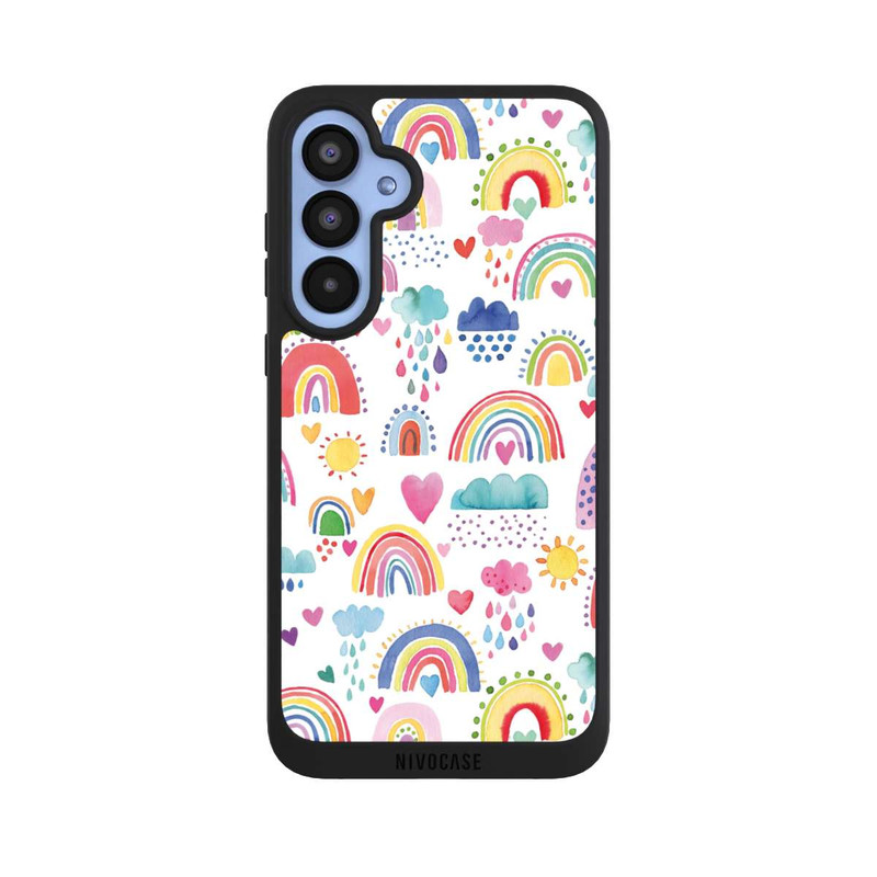 Galaxy A55 5G NIVOpure Lovely Rainbows Multi Red