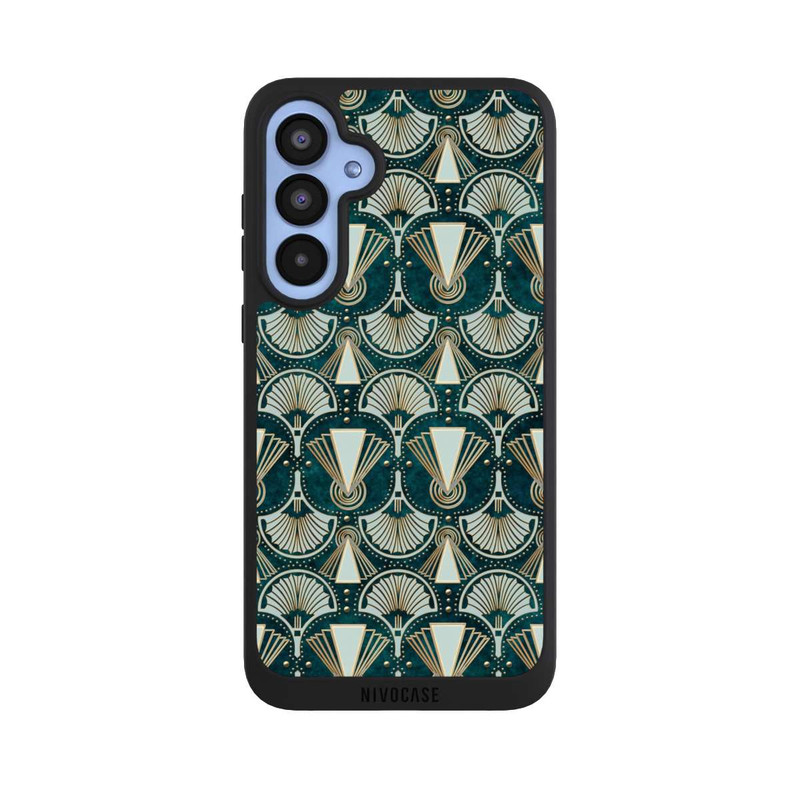 Galaxy A55 5G NIVOpure Art Deco Green Pattern