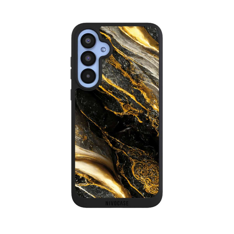 Galaxy A55 5G NIVOpure Schwarze Marmor Goldschichten