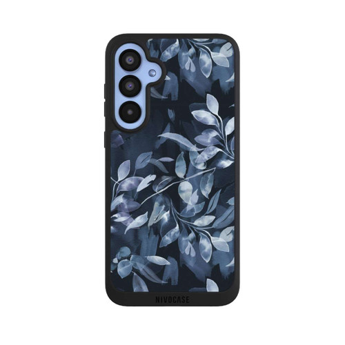 Samsung Galaxy A55 5G NIVOpure Mystische Aquarellblätter marineblau