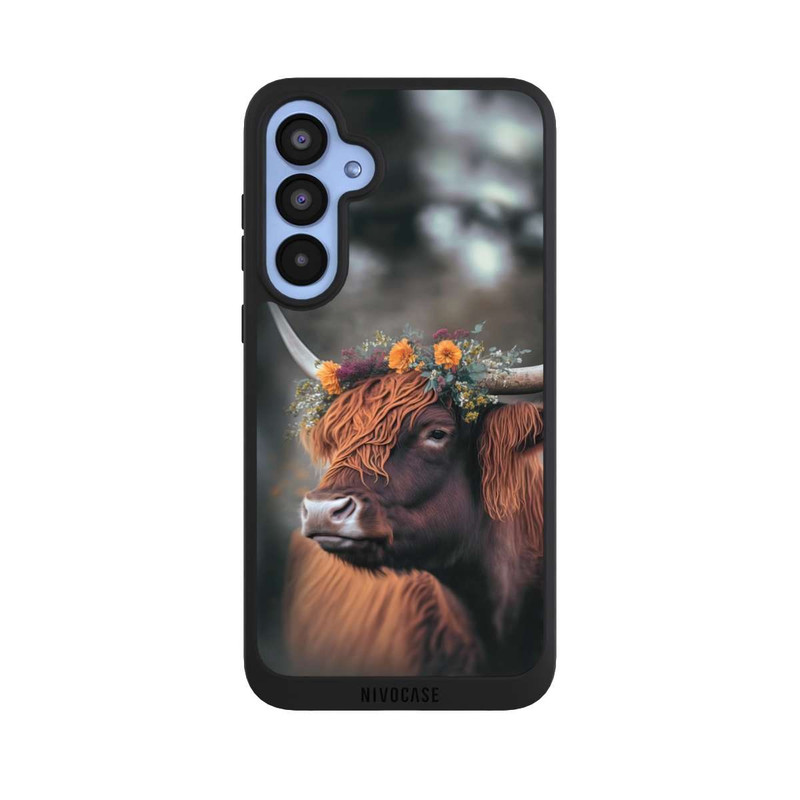 Galaxy A55 5G NIVOpure Hochland Rind mit Blumen mit KI