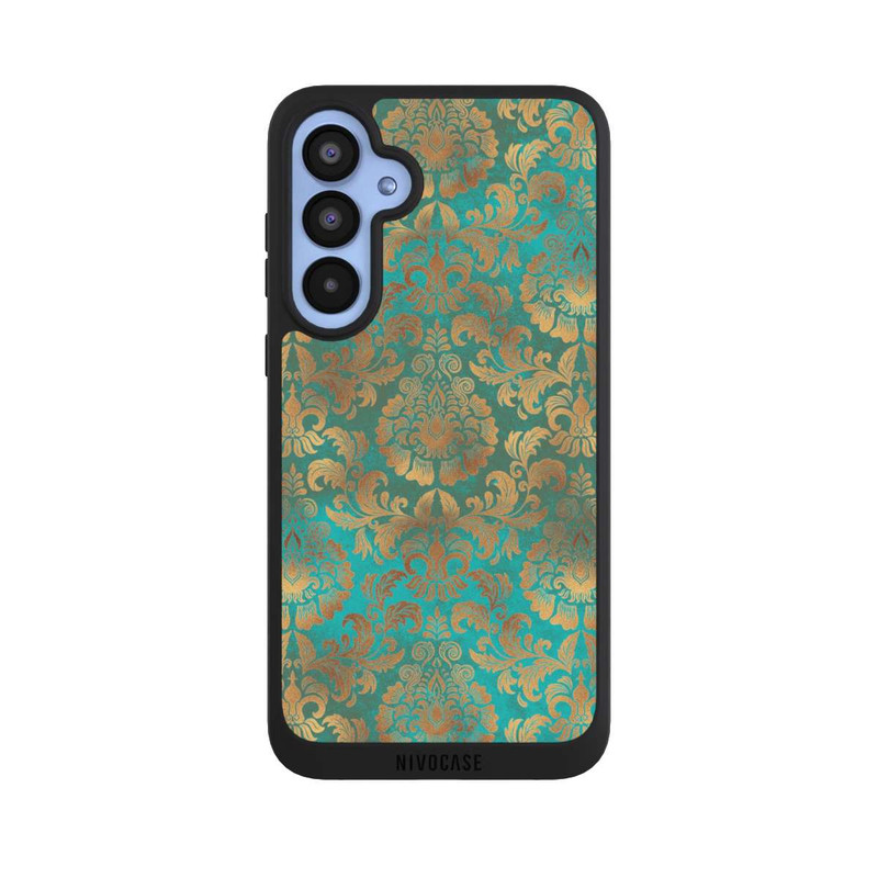 Galaxy A55 5G NIVOpure Damask Wallpaper Turquoise