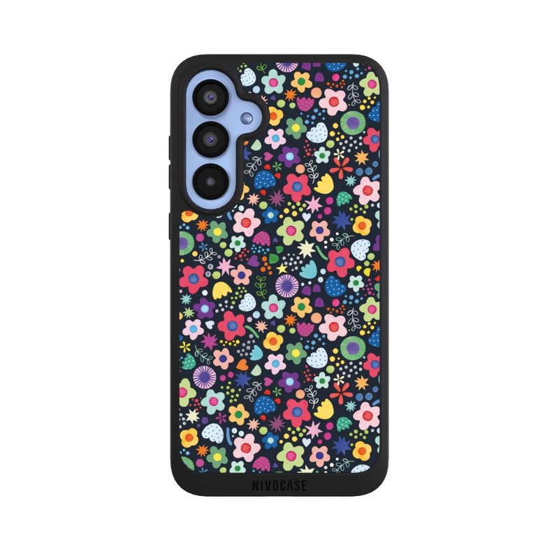 Galaxy A55 5G NIVOpure Psychedelic Flowers Multi Black
