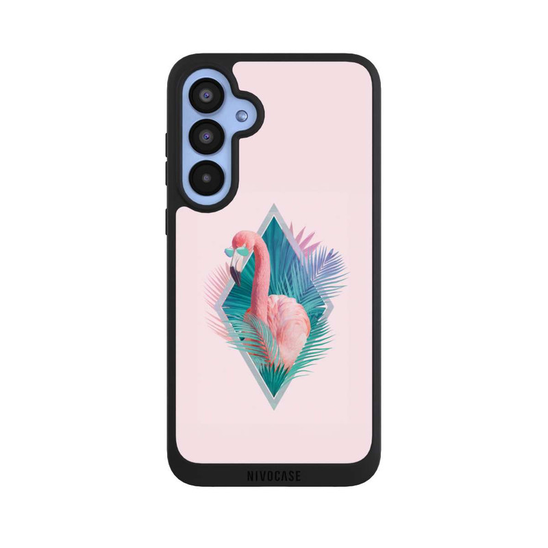 Galaxy A55 5G NIVOpure Tropical Leaves Flamingo