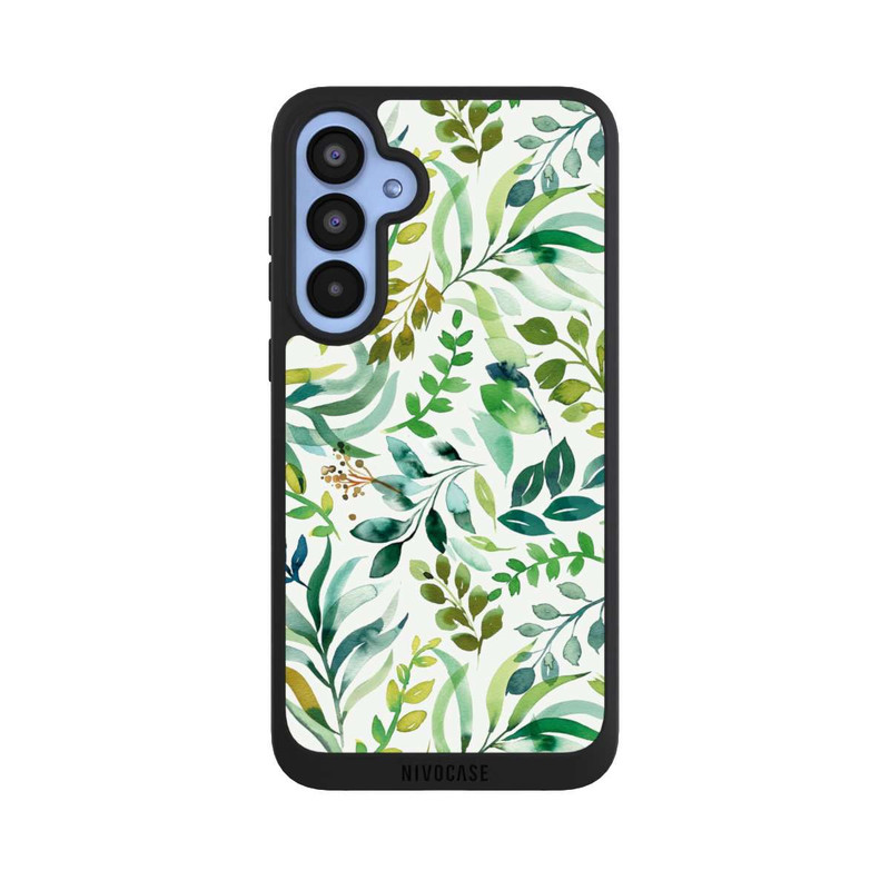 Galaxy A55 5G NIVOpure Aquarell Palmenblätter Botanisch Grün
