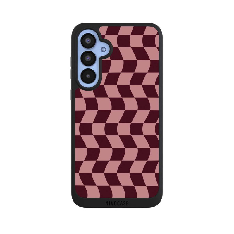 Galaxy A55 5G NIVOpure Schachbrett Rot-Rosa