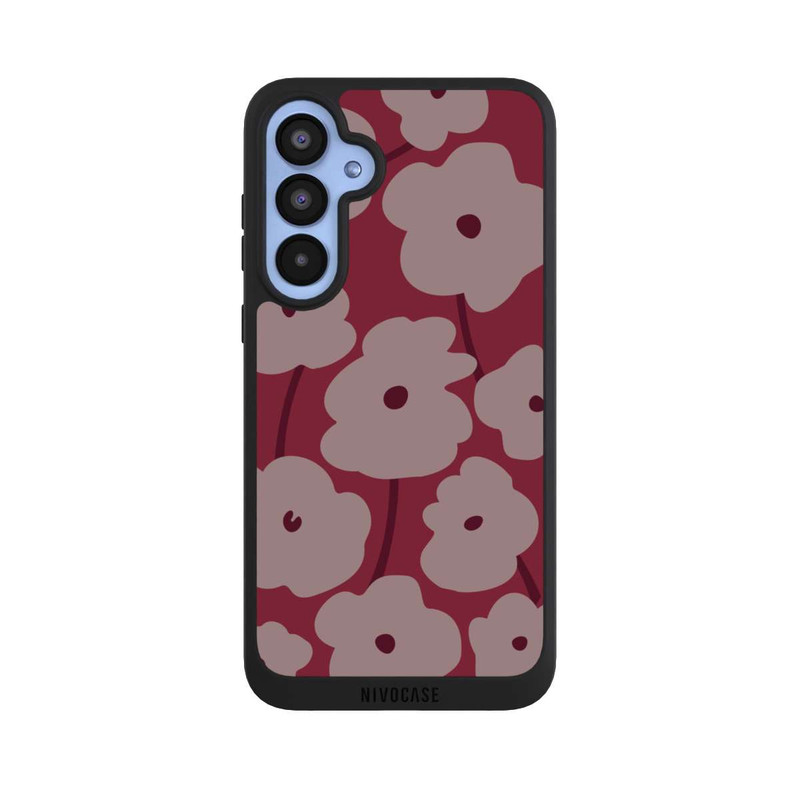 Galaxy A55 5G NIVOpure Minimalistische Blumen Bordeaux