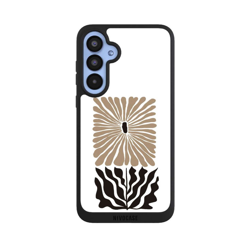 Galaxy A55 5G NIVOpure Eckige Blume Dunkelbraun