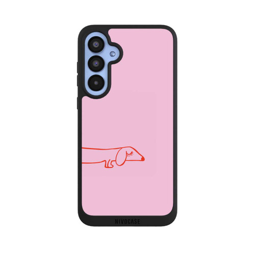Samsung Galaxy A55 5G NIVOpure Dachshund Illustration Pink