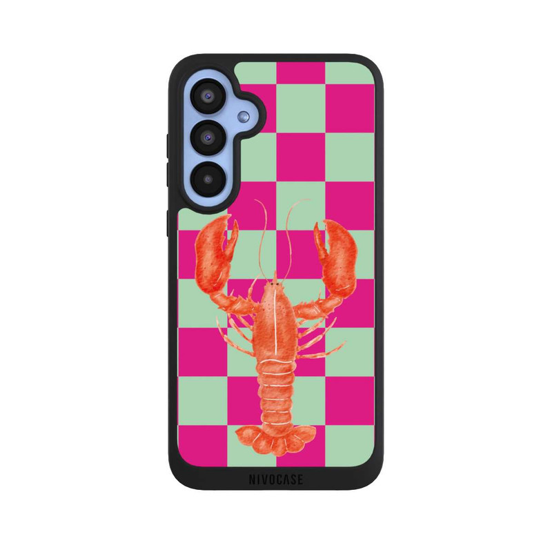 Galaxy A55 5G NIVOpure Pink Checkers Lobster