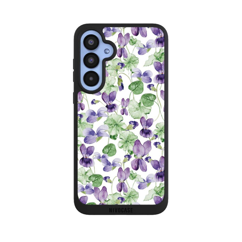 Galaxy A55 5G NIVOpure Purple Wildflowers Pattern Watercolor