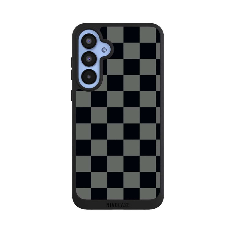 Galaxy A55 5G NIVOpure Schachbrett Schwarz Grau