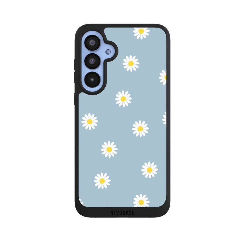 Galaxy A55 5G NIVOpure Gänseblümchen Muster Blau