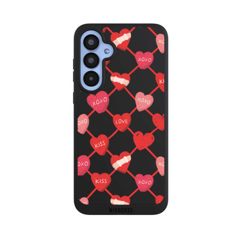 Samsung Galaxy A55 5G NIVOpure Heart Pattern XOXO Red