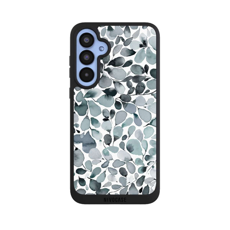 Galaxy A55 5G NIVOpure Eukalyptus Aquarell Blätter Grau