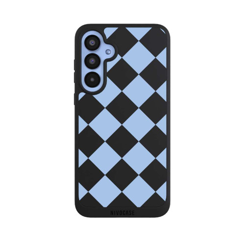 Samsung Galaxy A55 5G NIVOpure Checked Pattern Light Blue without Background