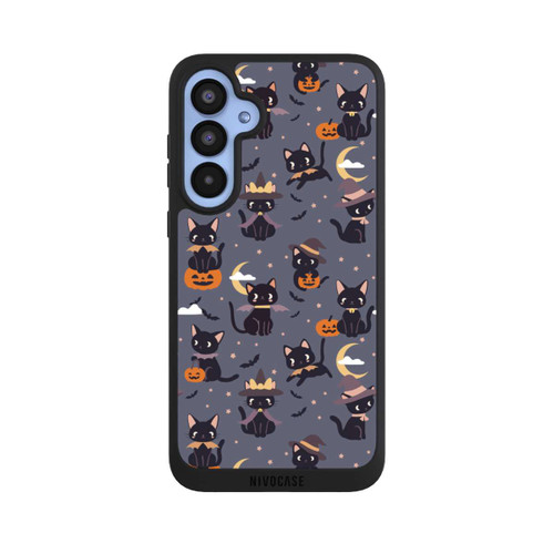 Samsung Galaxy A55 5G NIVOpure Cute Halloween Witch Cats and Pumpkins