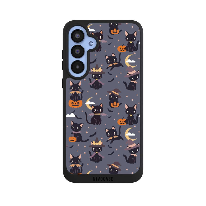 Galaxy A55 5G NIVOpure Cute Halloween Witch Cats and Pumpkins