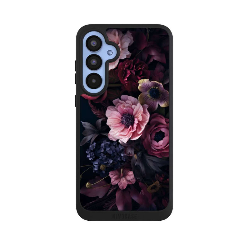 Galaxy A55 5G NIVOpure Rosa Blumenbild mit Pfingstrosen auf dunklem Hintergrund Mit KI
