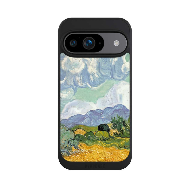 Pixel 9 NIVOpure Weizenfeld mit Zypressen