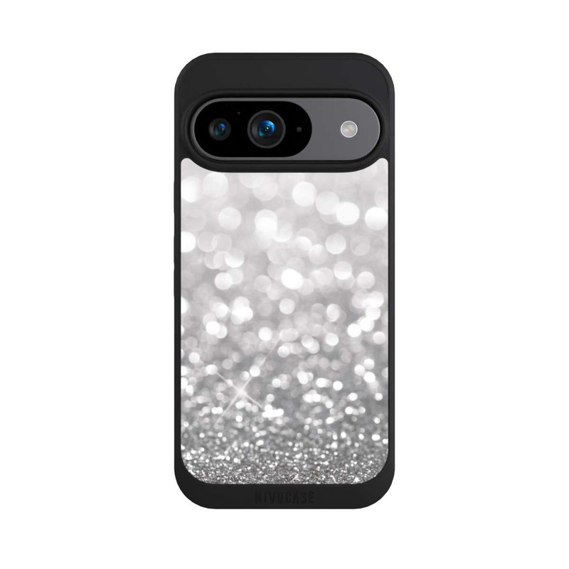 Pixel 9 NIVOpure Pluie de Paillettes Argentées Look