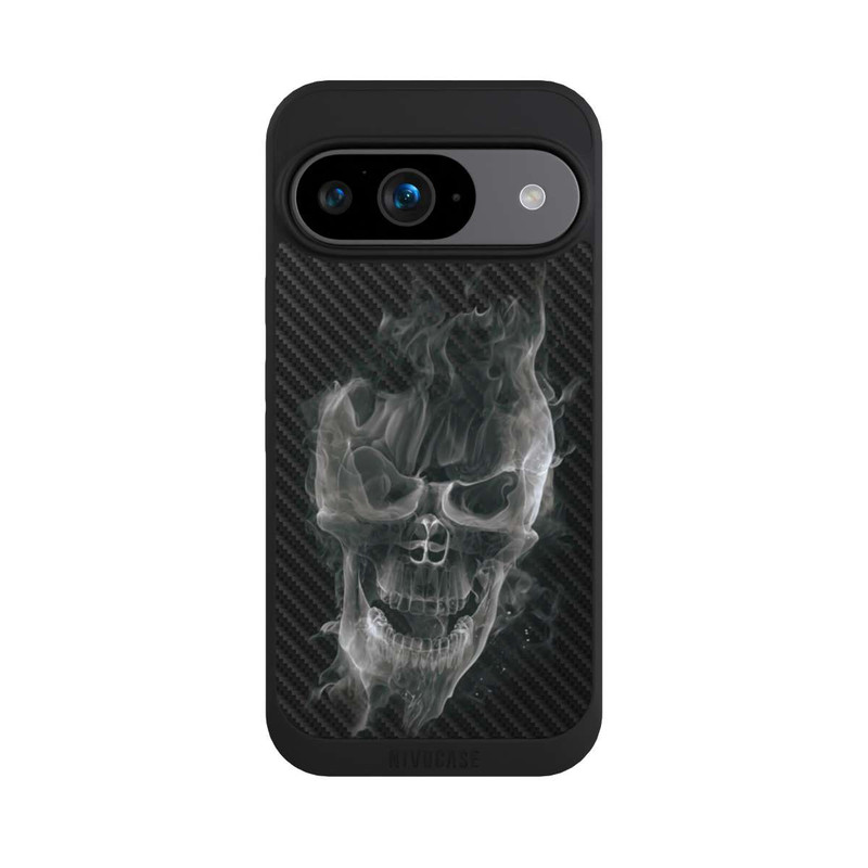 Pixel 9 NIVOpure rauchender Totenkopf Carbon