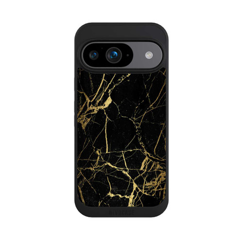 Google Pixel 9 NIVOpure Schwarzgoldener Marmor-Look