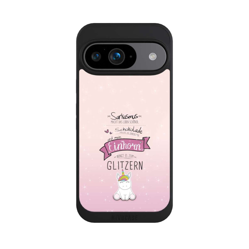 Pixel 9 NIVOpure Einhorn Glitzer Spruch
