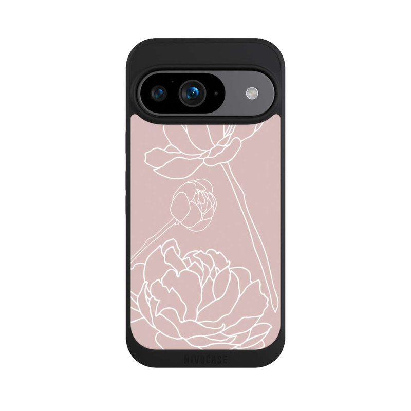 Pixel 9 NIVOpure Fleur sur Fond Rose