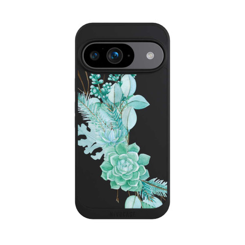 Google Pixel 9 NIVOpure Flowers Mint Green Transparent