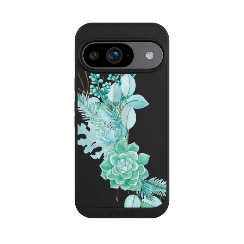 Pixel 9 NIVOpure Flowers Mint Green Transparent