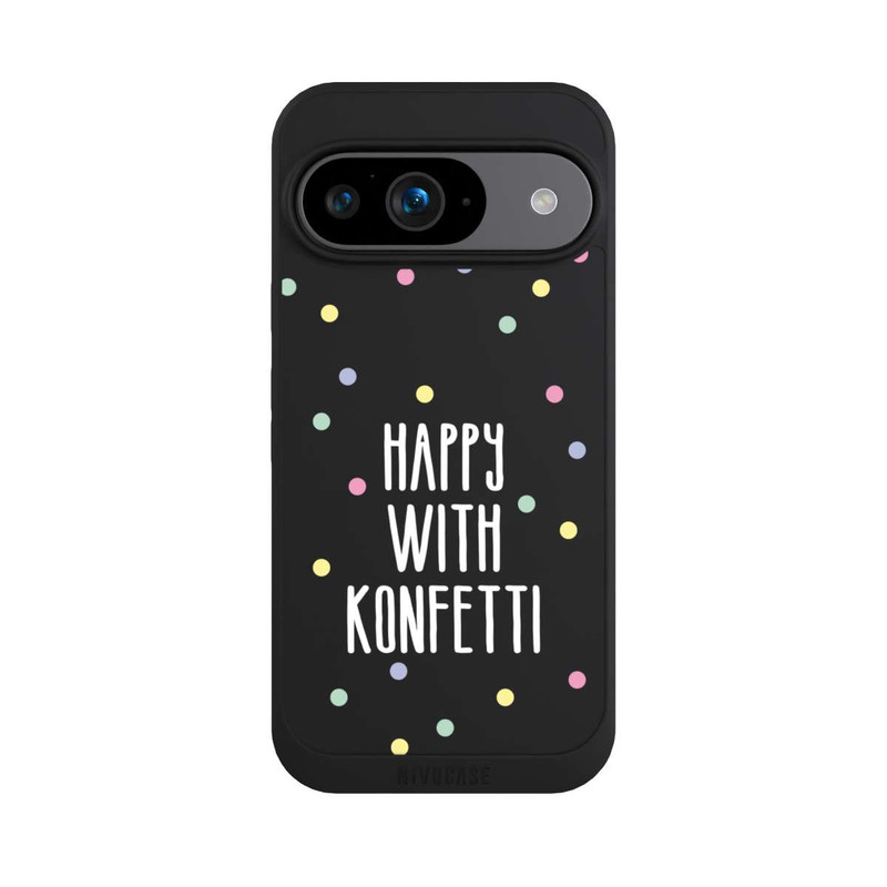 Pixel 9 NIVOpure Happy with Konfetti White ohne Hintergrund