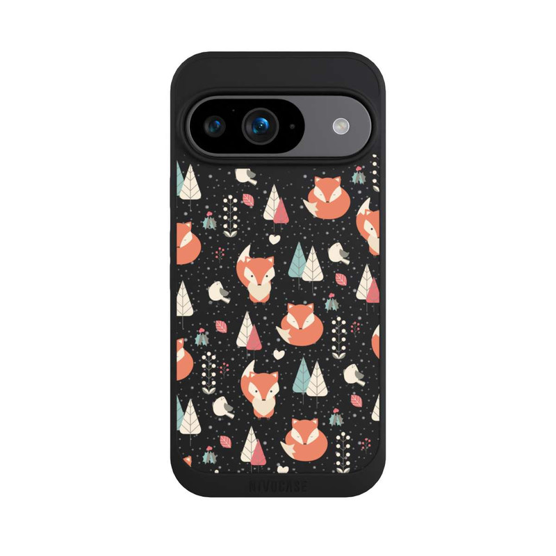 Pixel 9 NIVOpure Motif Renards sans Fond