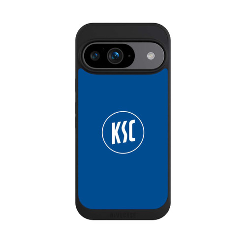 Google Pixel 9 NIVOpure KSC Logo auf Blau