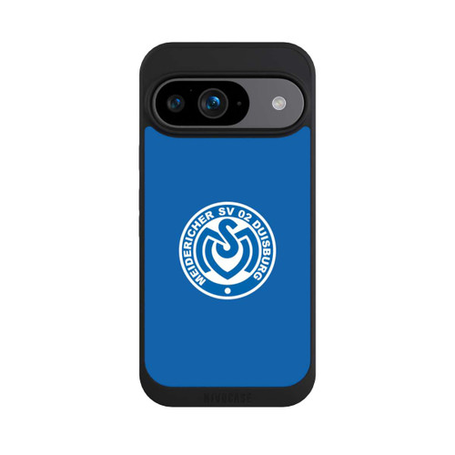 Google Pixel 9 NIVOpure MSV Logo auf Blau