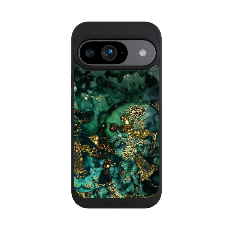 Pixel 9 NIVOpure Cyan Glitzer Marmorlook