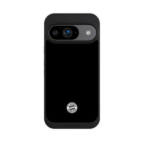 Google Pixel 9 NIVOpure Logo FCB Classique Petit - Blanc sur Fond Noir