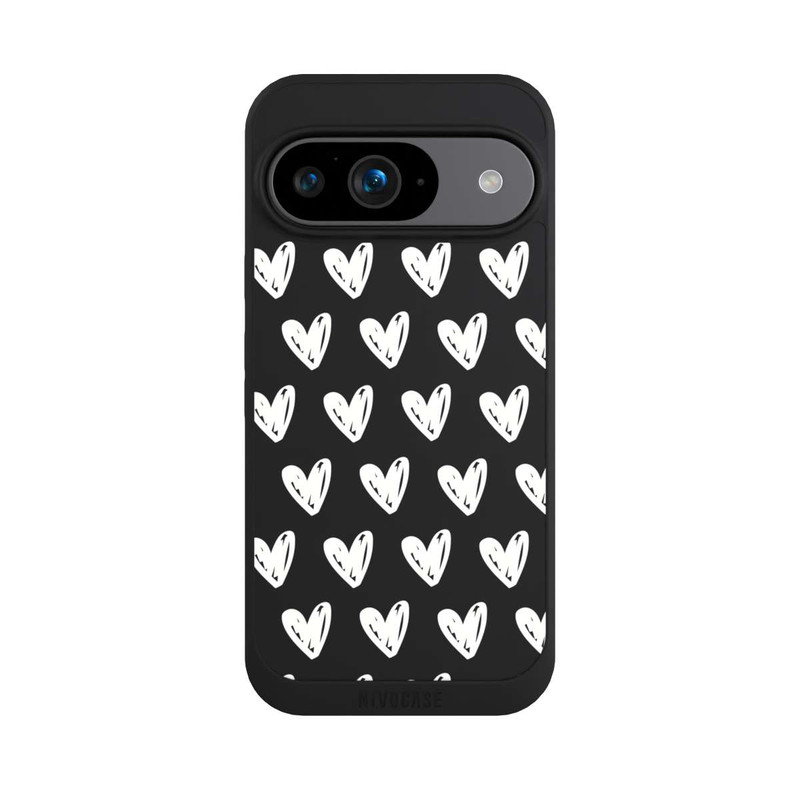 Pixel 9 NIVOpure Coeurs blancs transparente