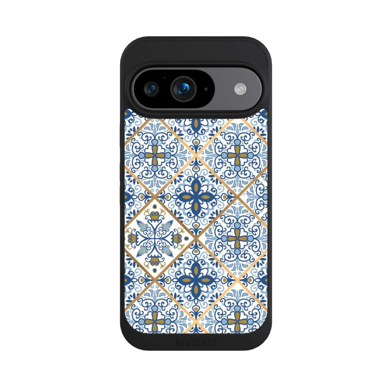 Pixel 9 NIVOpure Mosaik Blau-Gold Look