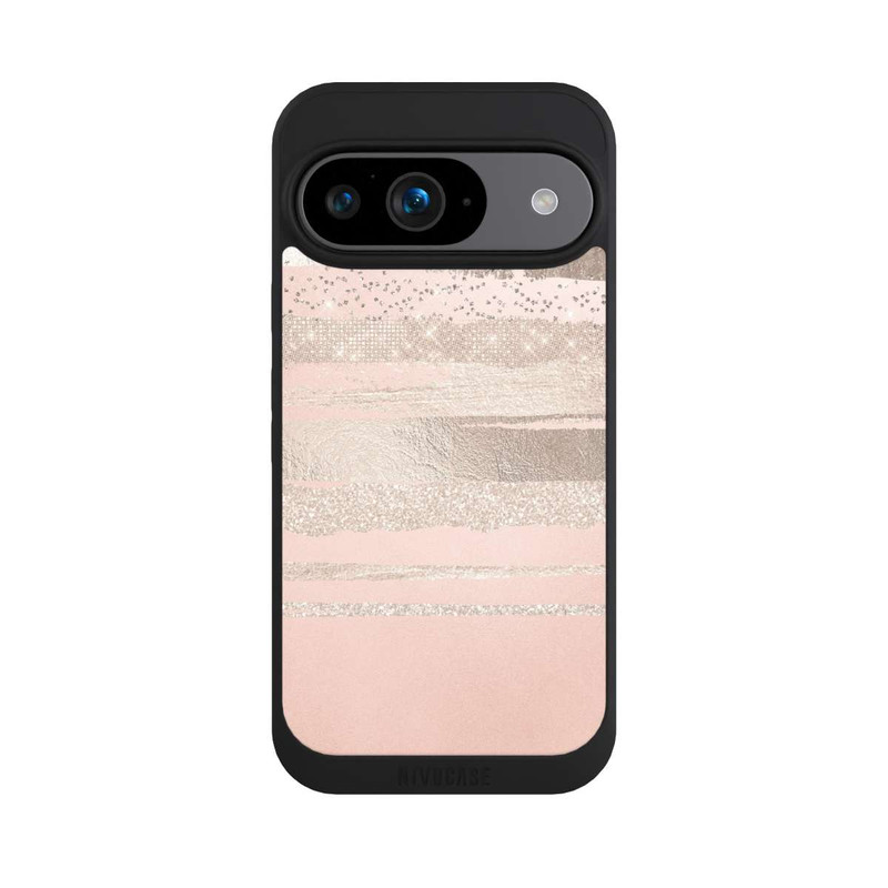 Pixel 9 NIVOpure Couches de paillettes (Rosé/Argent) Glitterlook