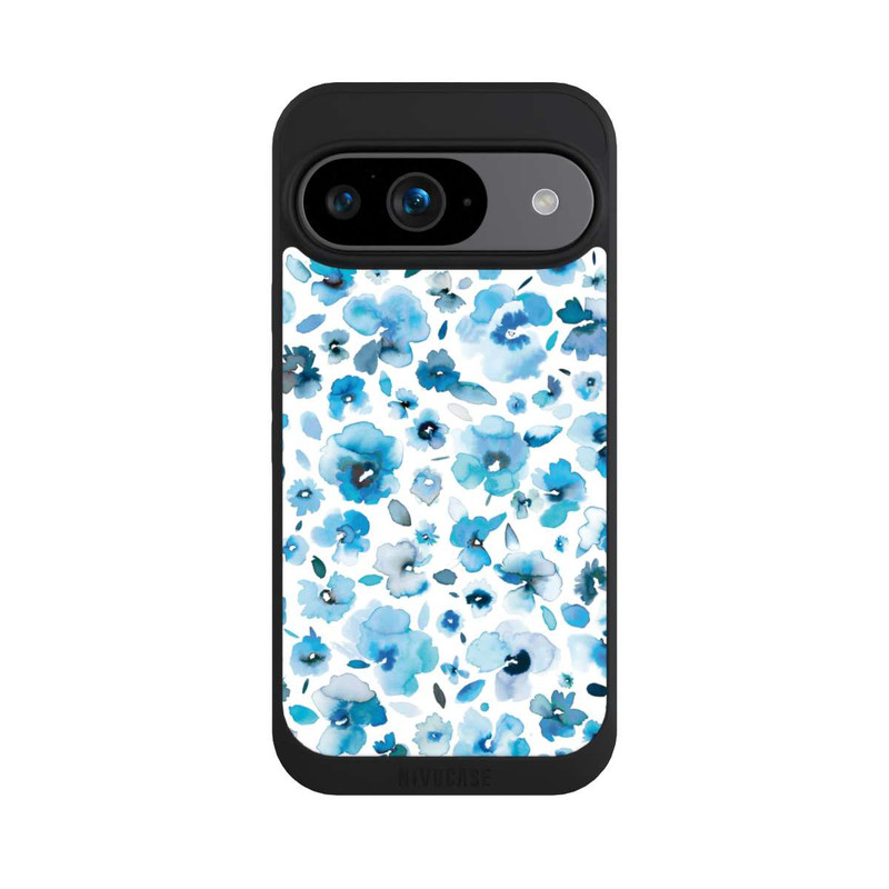 Pixel 9 NIVOpure Blaue tropische Blumen