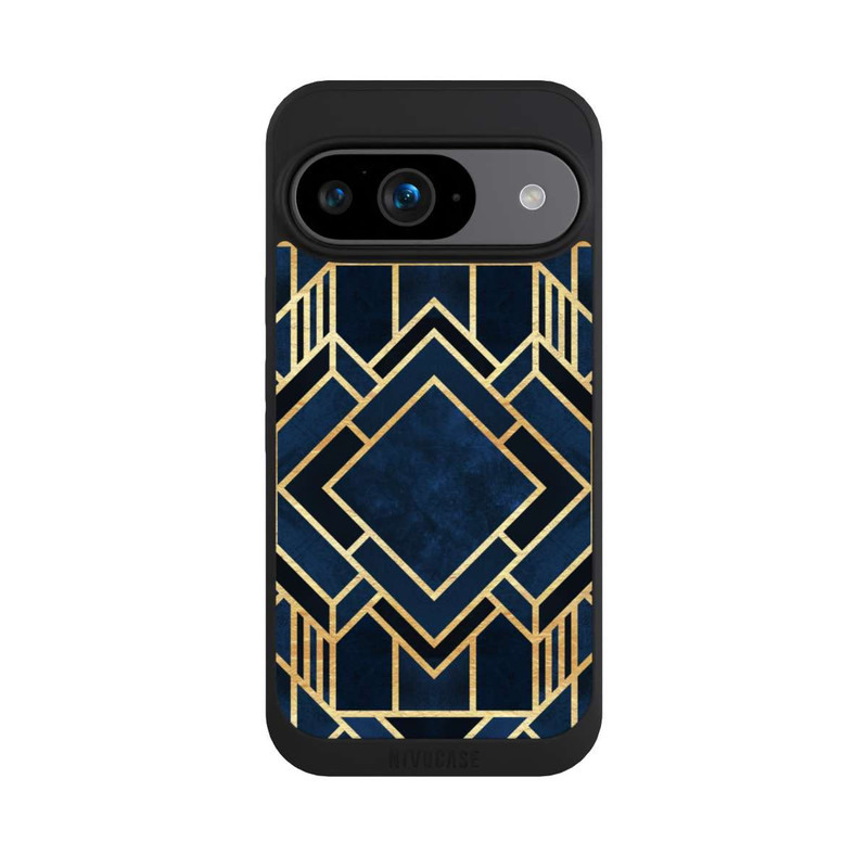 Pixel 9 NIVOpure Kunst Deko Blau Golddruck