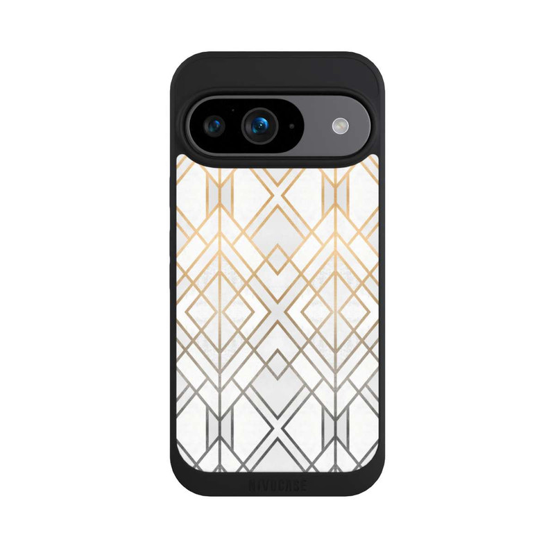 Pixel 9 NIVOpure Imprimé Geo Gold doré et gris