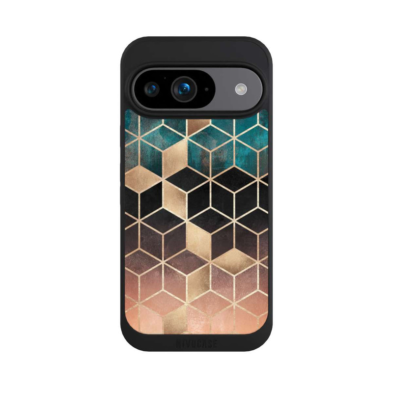 Pixel 9 NIVOpure Ombre Traum Würfel Gold Druck