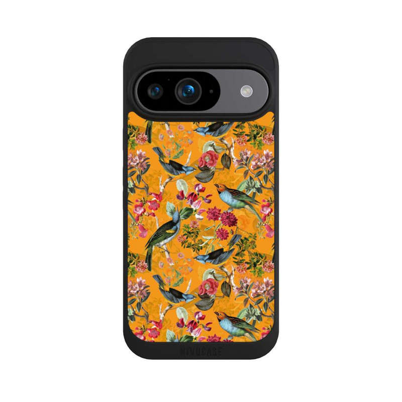 Pixel 9 NIVOpure Tapete mit Vögeln und Blumen