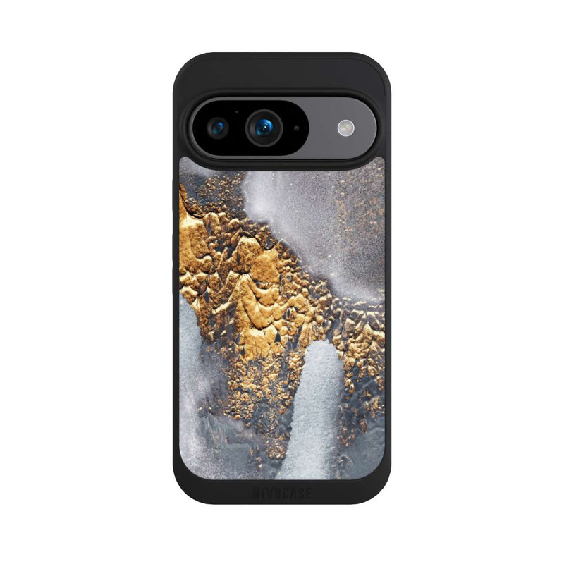 Pixel 9 NIVOpure Beton-Gold-Glitzerlook