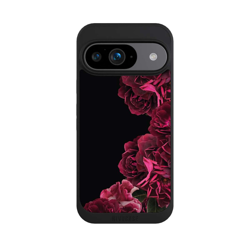 Pixel 9 NIVOpure Roses Vintage sur Fond Noir