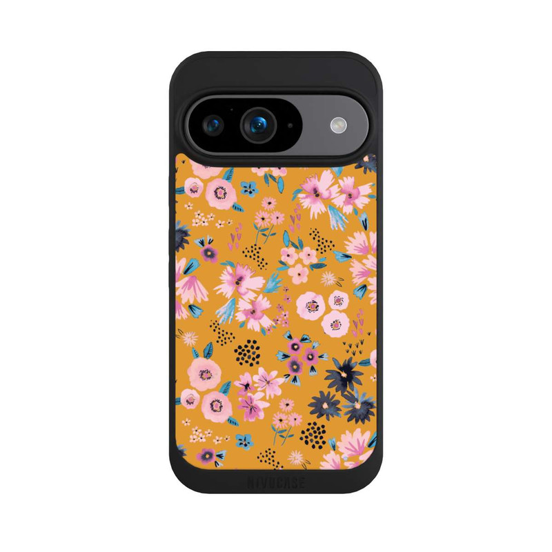 Pixel 9 NIVOpure Kleine Blumen senfgelb