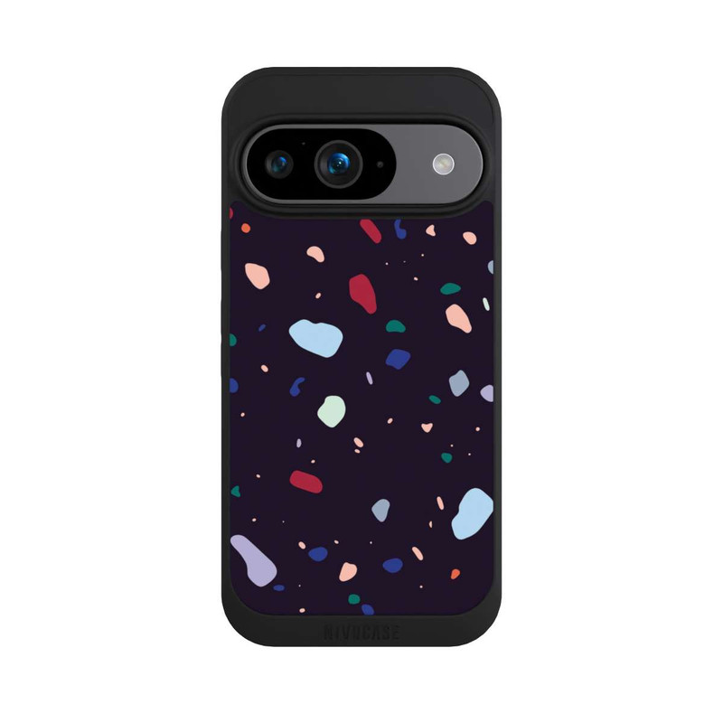 Pixel 9 NIVOpure Terrazzo arrondi foncé moderne